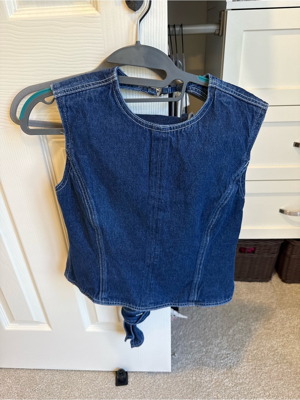 Lioness navy denim corset top and skirt